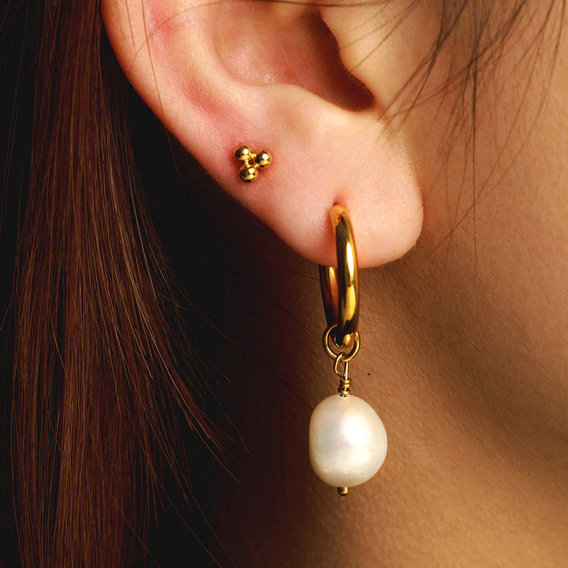 'Nacre' – Baroque Pearl Drop Earrings