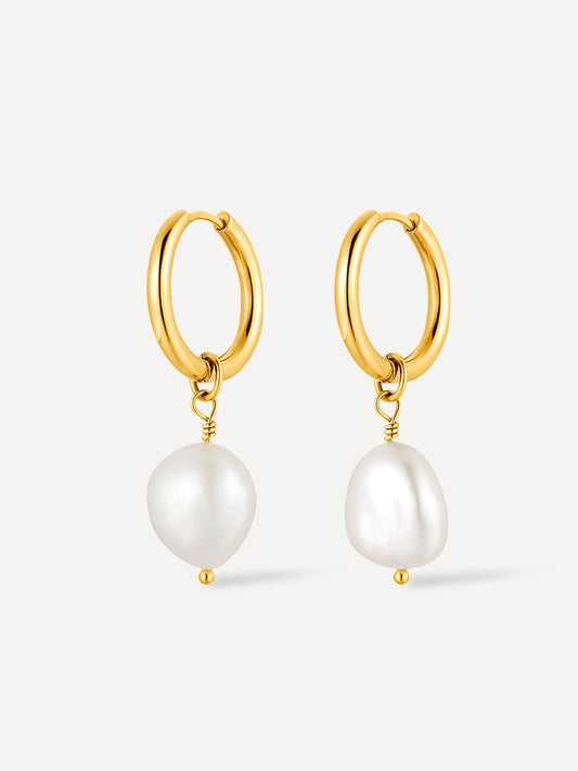 'Nacre' – Baroque Pearl Drop Earrings