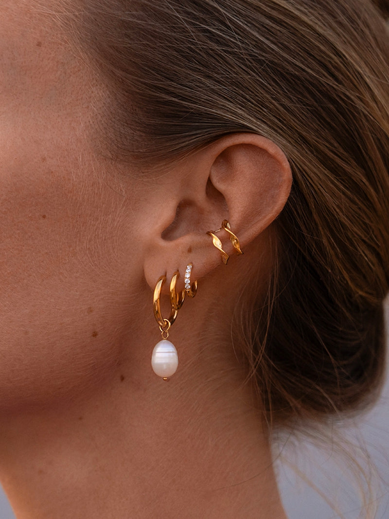 'Nacre' – Baroque Pearl Drop Earrings