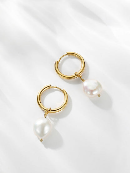 'Nacre' – Baroque Pearl Drop Earrings