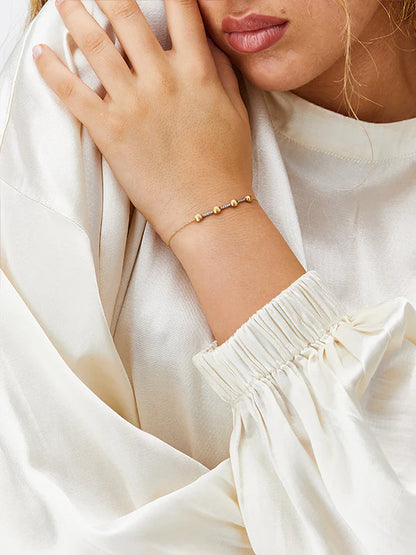 "Bourgeois" Gold and Diamonds bars bracelet