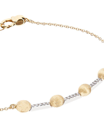 "Bourgeois" Gold and Diamonds bars bracelet