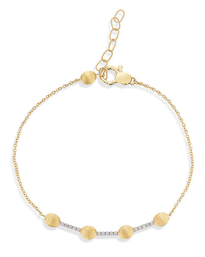 "Bourgeois" Gold and Diamonds bars bracelet