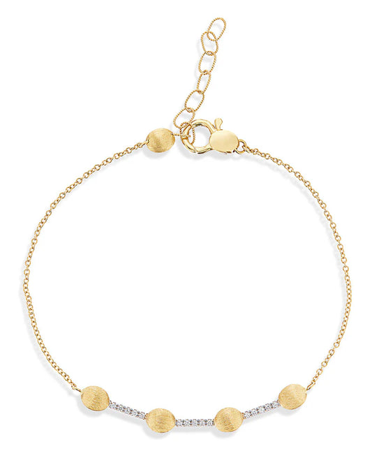 "Bourgeois" Gold and Diamonds bars bracelet