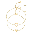 "Amore" Matching Hearts Bracelet
