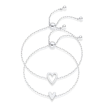 "Amore" Matching Hearts Bracelet