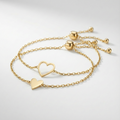 "Amore" Matching Hearts Bracelet