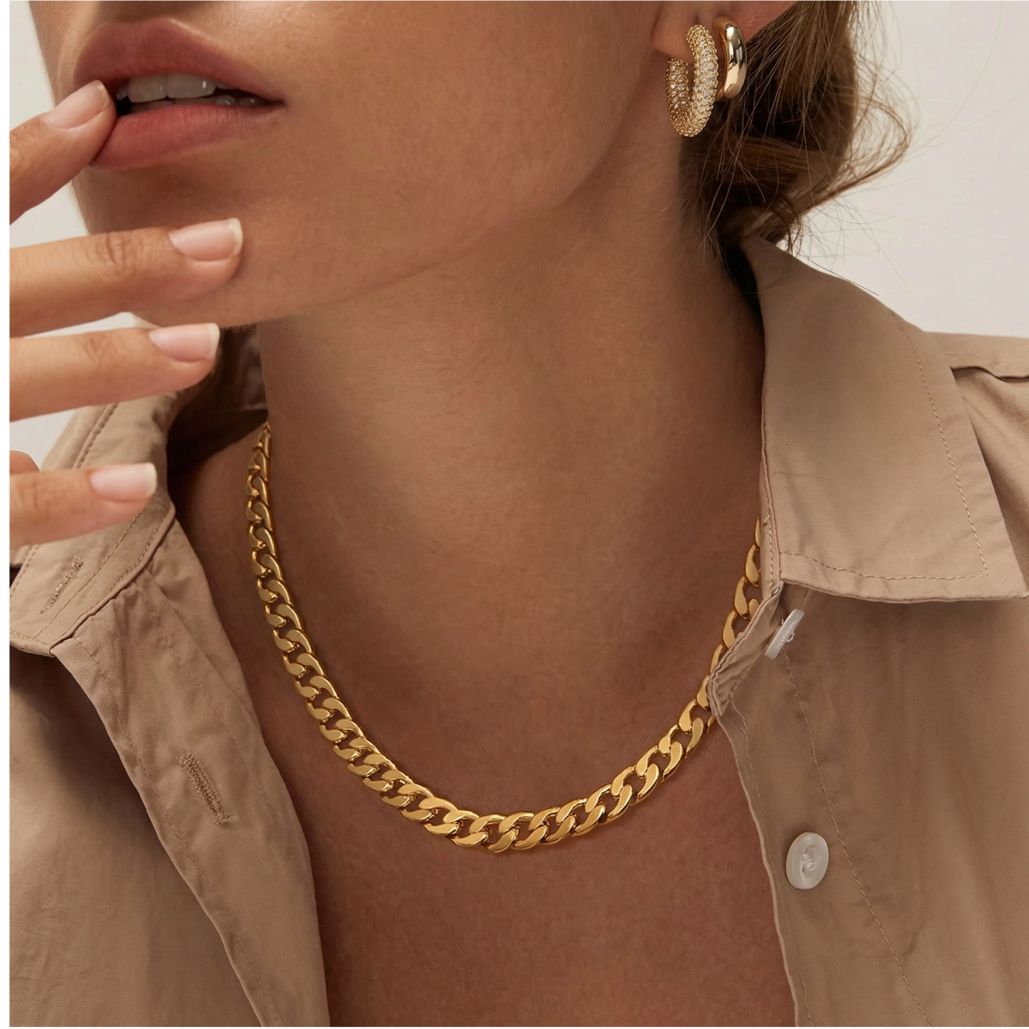 'Chiara' – Cuban Link Chain Necklace