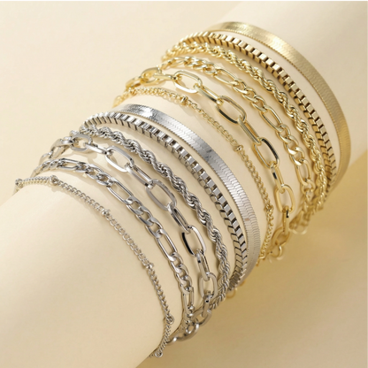 'Filo d'Oro' – Layering Bracelet Set | Gold