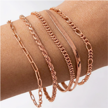'Filo d'Oro' – Layering Bracelet Set | Gold