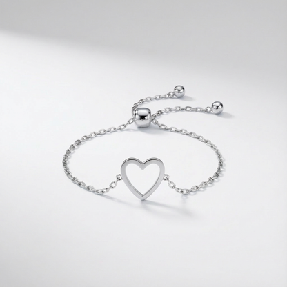"Amore" Matching Hearts Bracelet